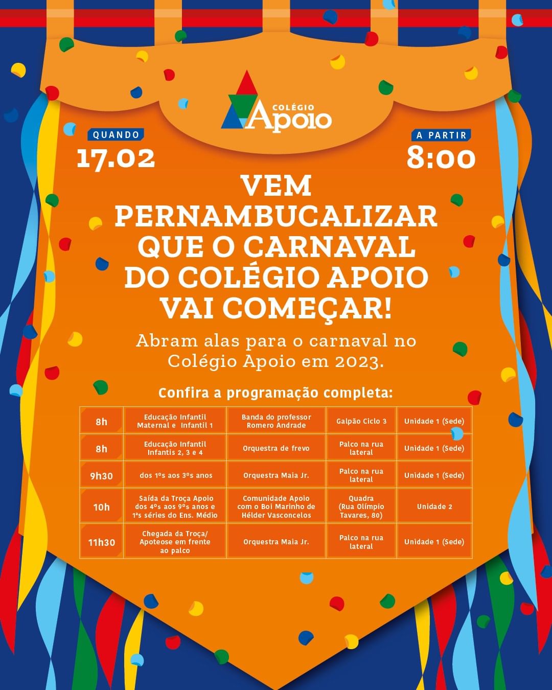 Carnaval do Colégio Apoio 2023